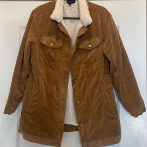 Love Tree Corduroy Tan Jacket. Size Large.